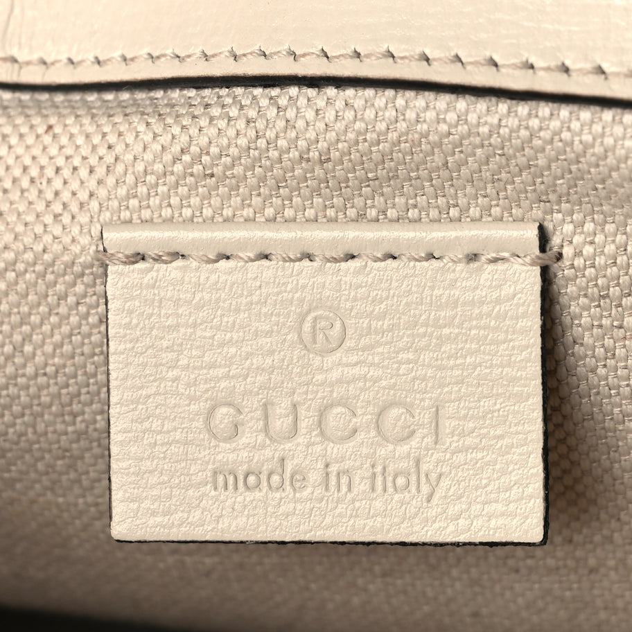 Gucci Azalea Calfskin Web Mini Horsebit 1955 Shoulder Bag Mystic White Image 5