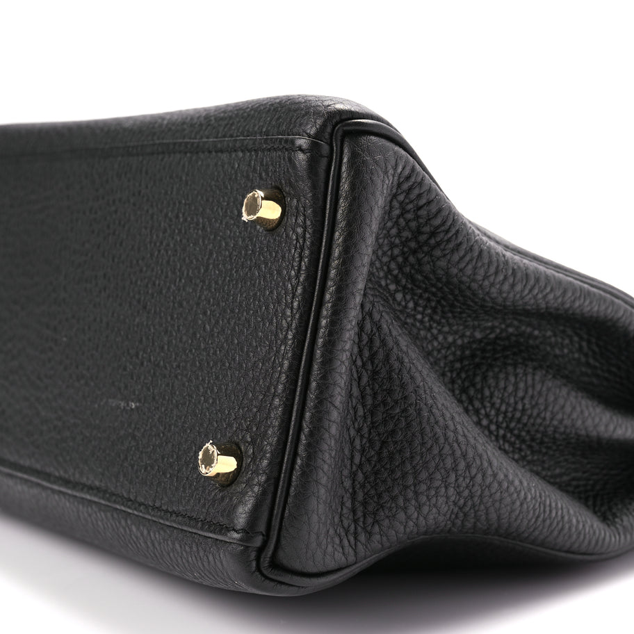 Hermes Togo Kelly Retourne 28 Black Image 8