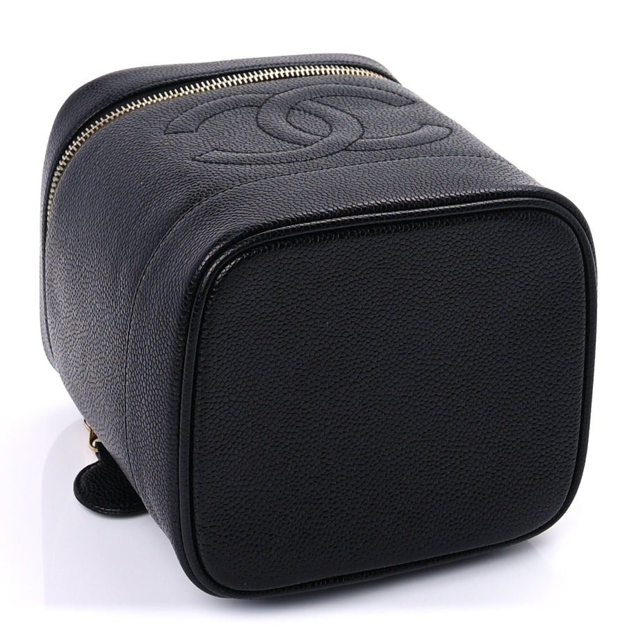 Chanel Caviar Vanity Cosmetic Case Black Image 3