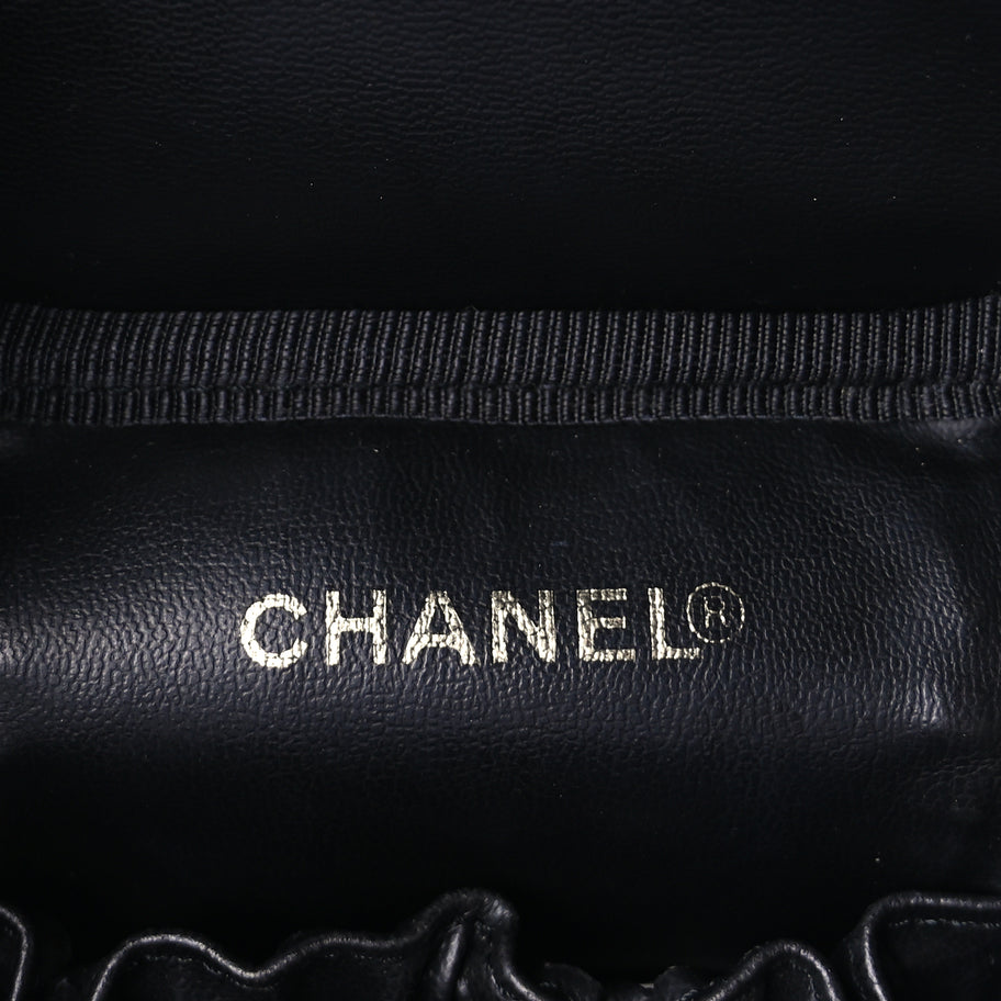 Chanel Caviar Vanity Cosmetic Case Black Image 5