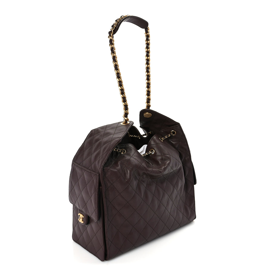 Chanel Caviar Quilted Medium Chanel 25 Handbag Dark Brown Image 2