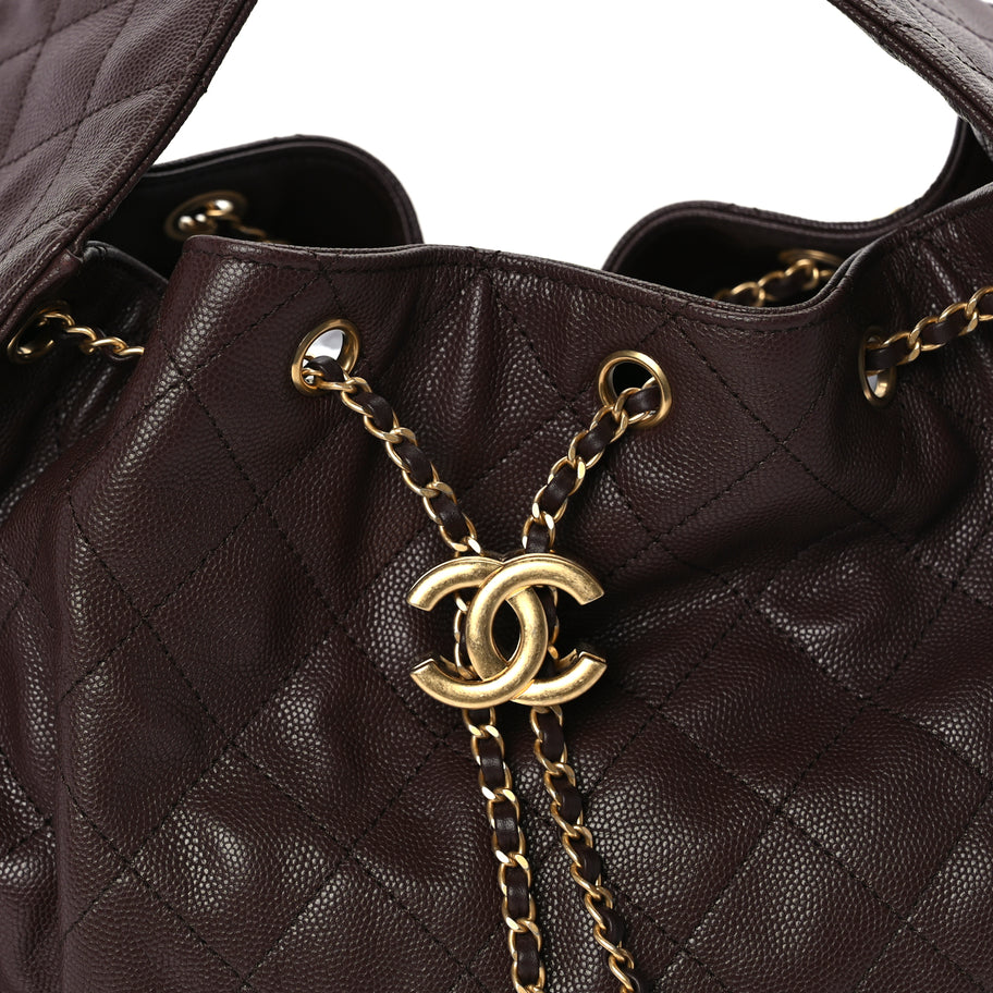 Chanel Caviar Quilted Medium Chanel 25 Handbag Dark Brown Image 7