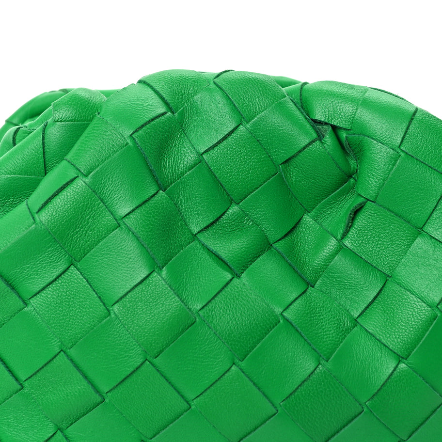 Bottega Veneta Nappa Intrecciato The Mini Pouch Clutch  Parakeet Image 6