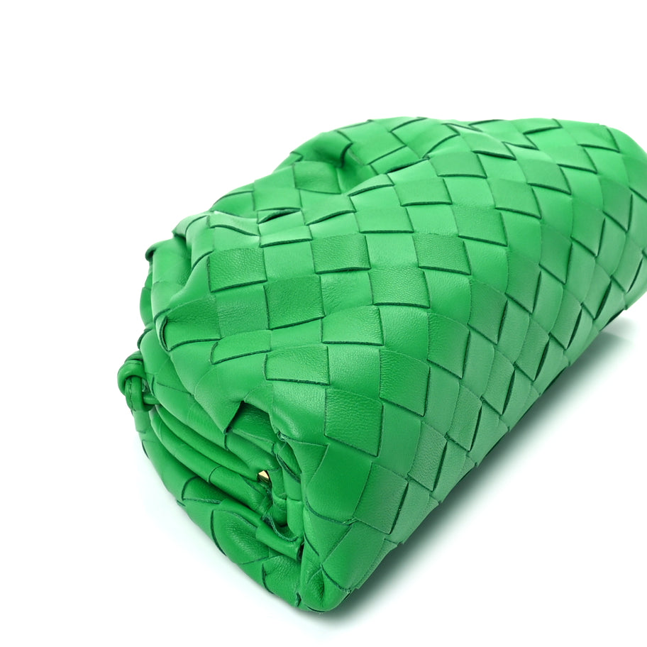 Bottega Veneta Nappa Intrecciato The Mini Pouch Clutch Parakeet