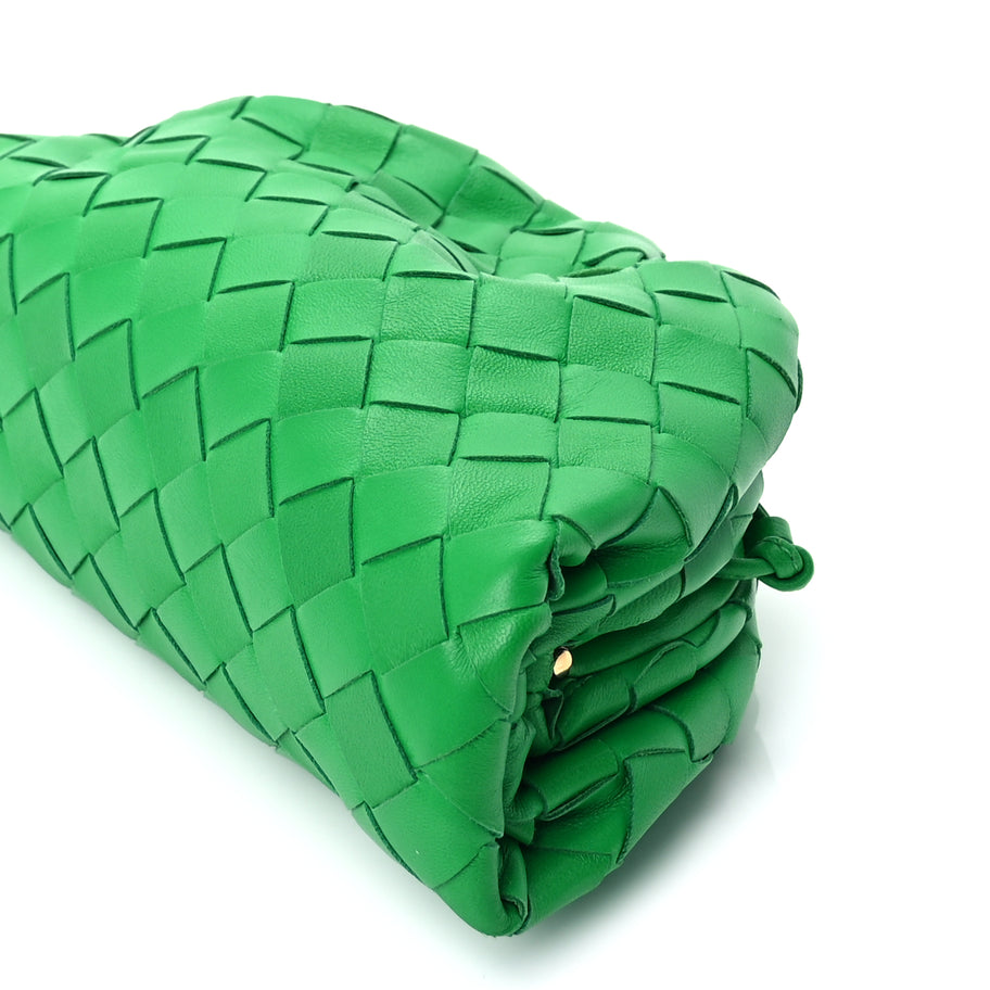 Bottega Veneta Nappa Intrecciato The Mini Pouch Clutch  Parakeet Image 8