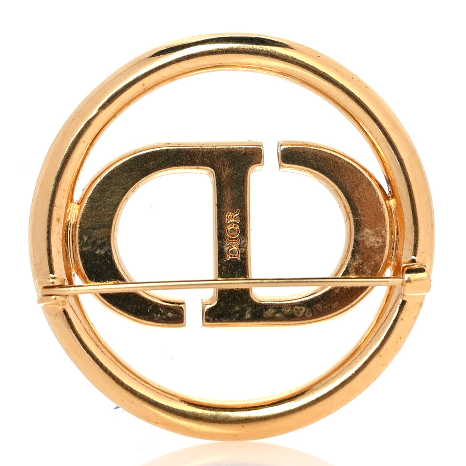 Christian Dior Metal Pearl 30 Montaigne Brooch Gold White Image 3