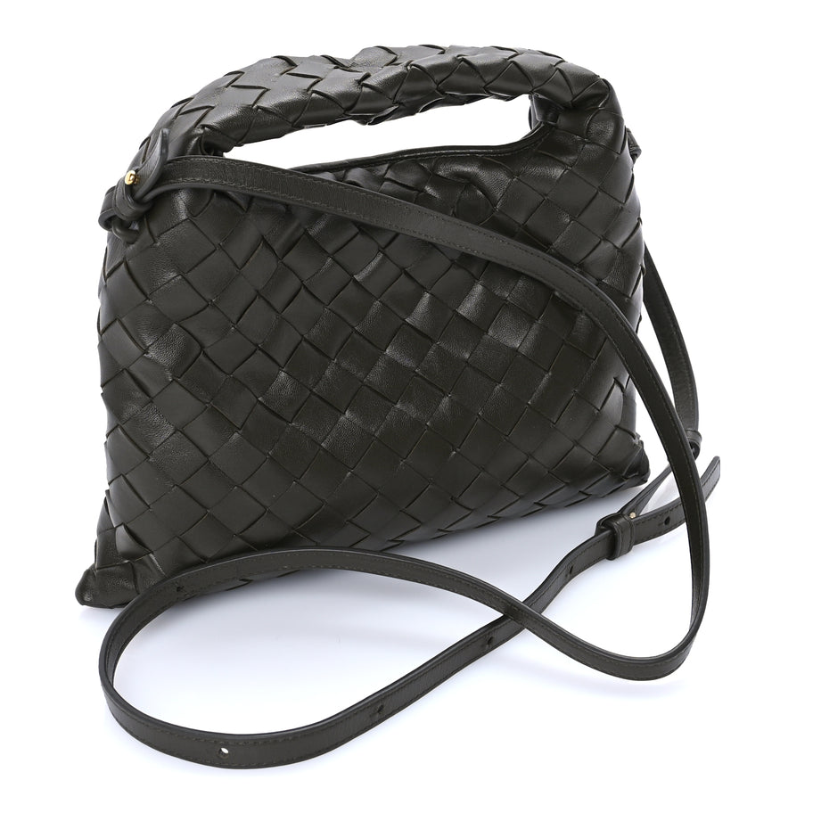 Bottega Veneta Calfskin Intrecciato Mini Hop Khaki Image 2