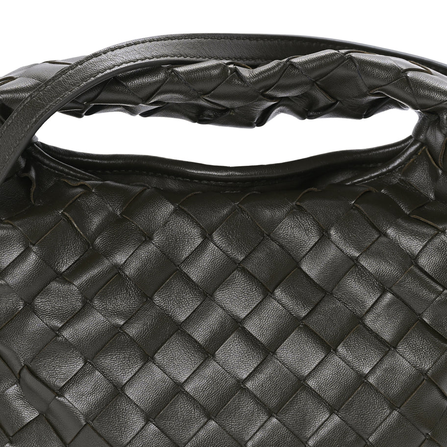 Bottega Veneta Calfskin Intrecciato Mini Hop Khaki Image 5