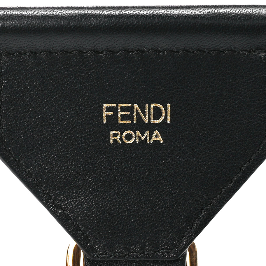 Fendi Ribbon Vitello Century FF 1974 Flat Studded Strap You Fango Marrone Ebano Image 4
