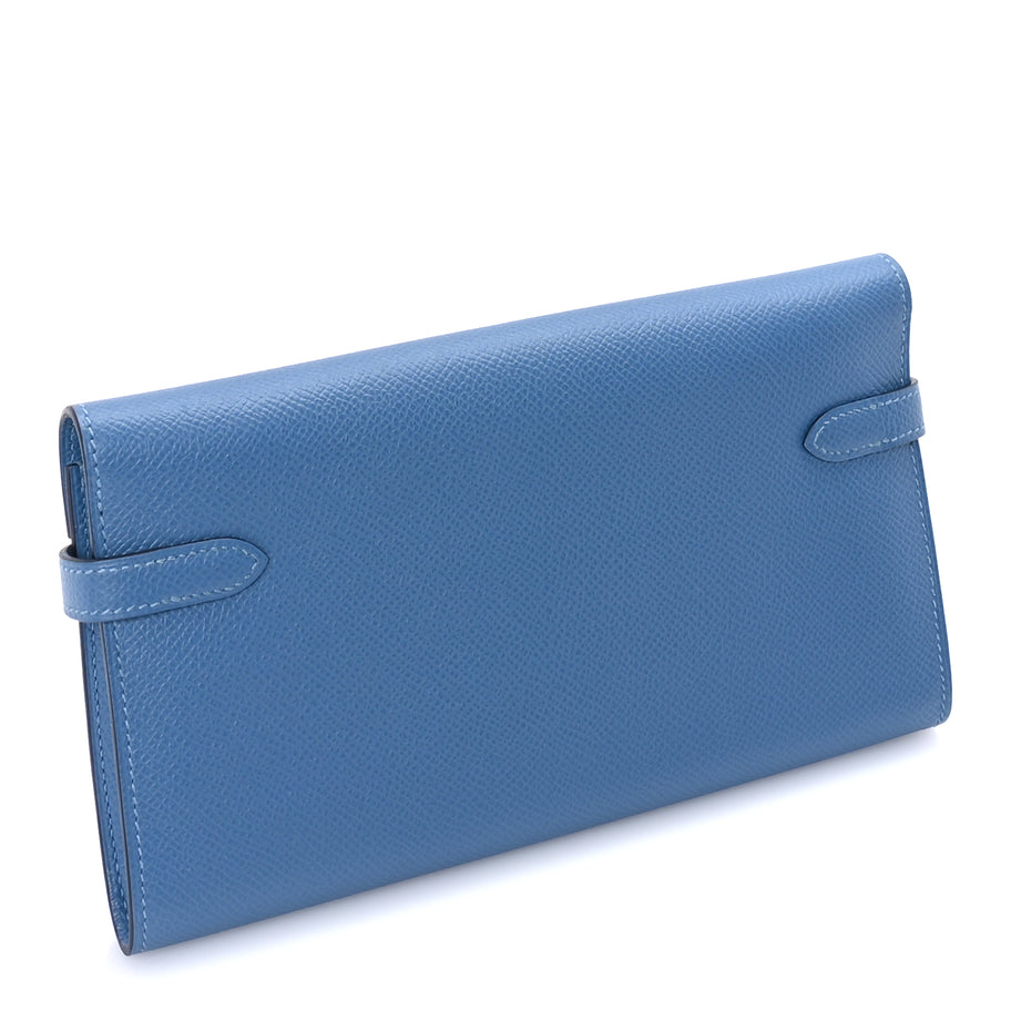 Hermes Epsom Kelly Longue Wallet  Bleu Azur Image 3