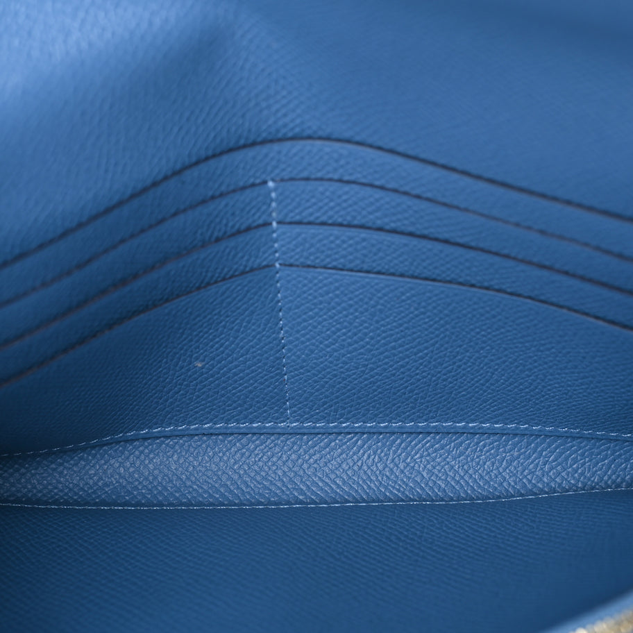 Hermes Epsom Kelly Longue Wallet  Bleu Azur Image 5