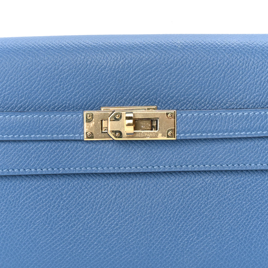 Hermes Epsom Kelly Longue Wallet  Bleu Azur Image 8