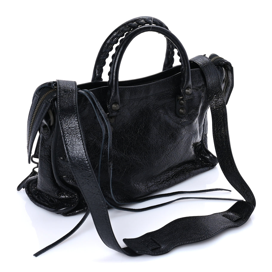 Balenciaga Agneau Arena Classic Hardware Small Le City Black Image 2
