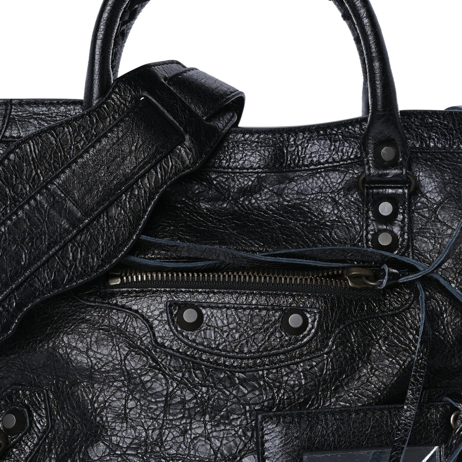 Balenciaga Agneau Arena Classic Hardware Small Le City Black Image 6