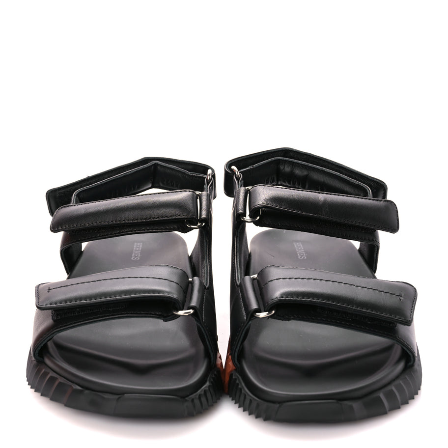 Hermes Nappa Junior Sandals 39 Black Image 3