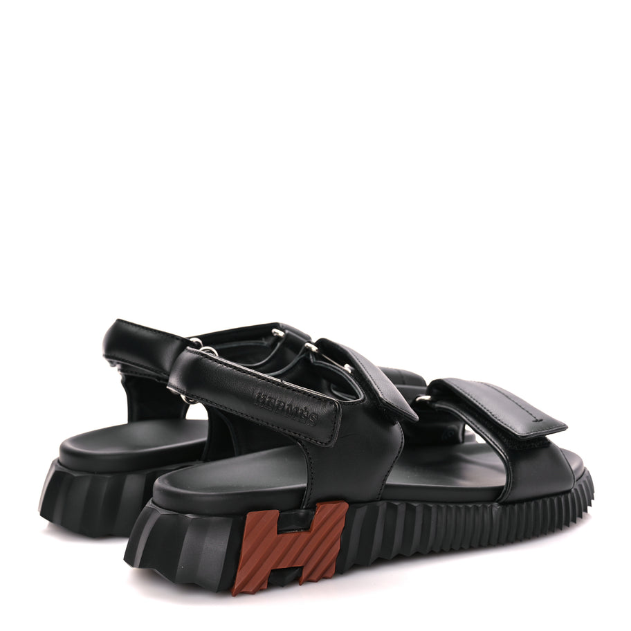 Hermes Nappa Junior Sandals 39 Black Image 5