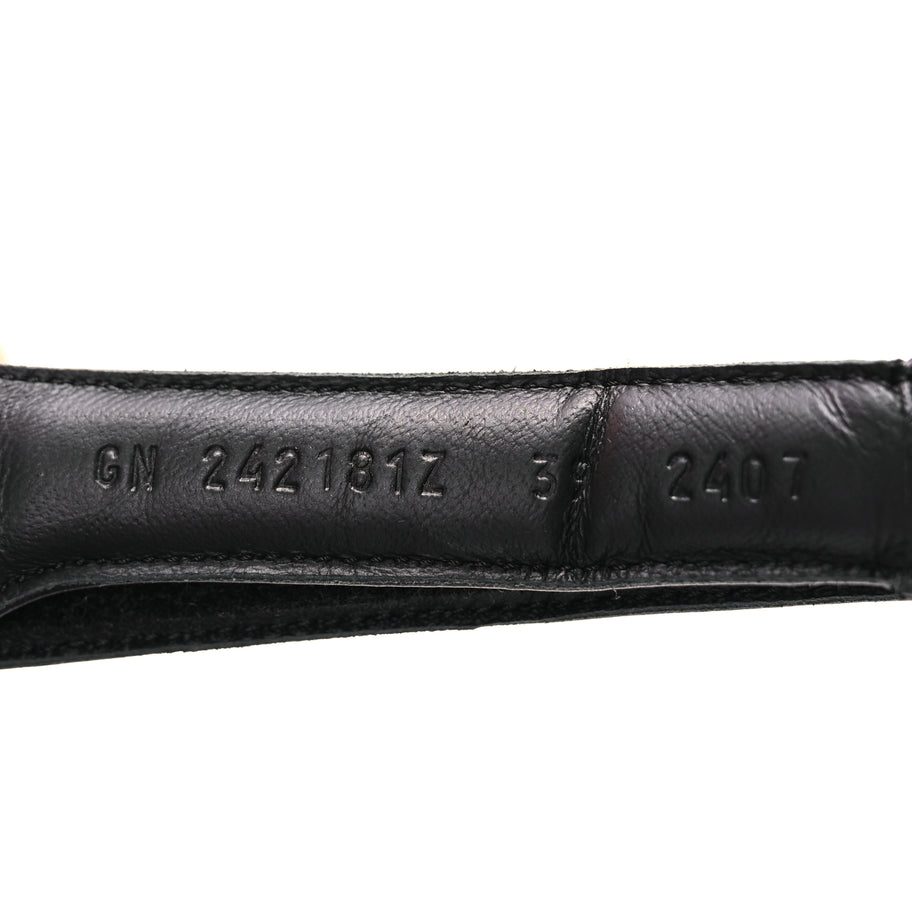 Hermes Nappa Junior Sandals 39 Black Image 6