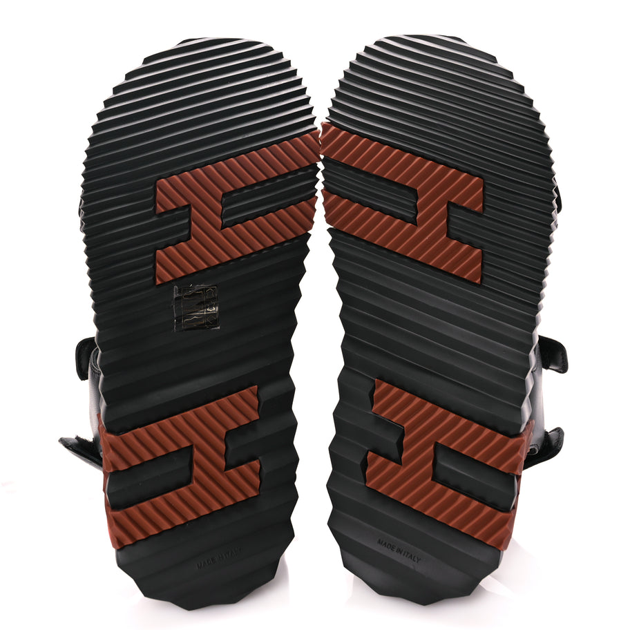 Hermes Nappa Junior Sandals 39 Black Image 7