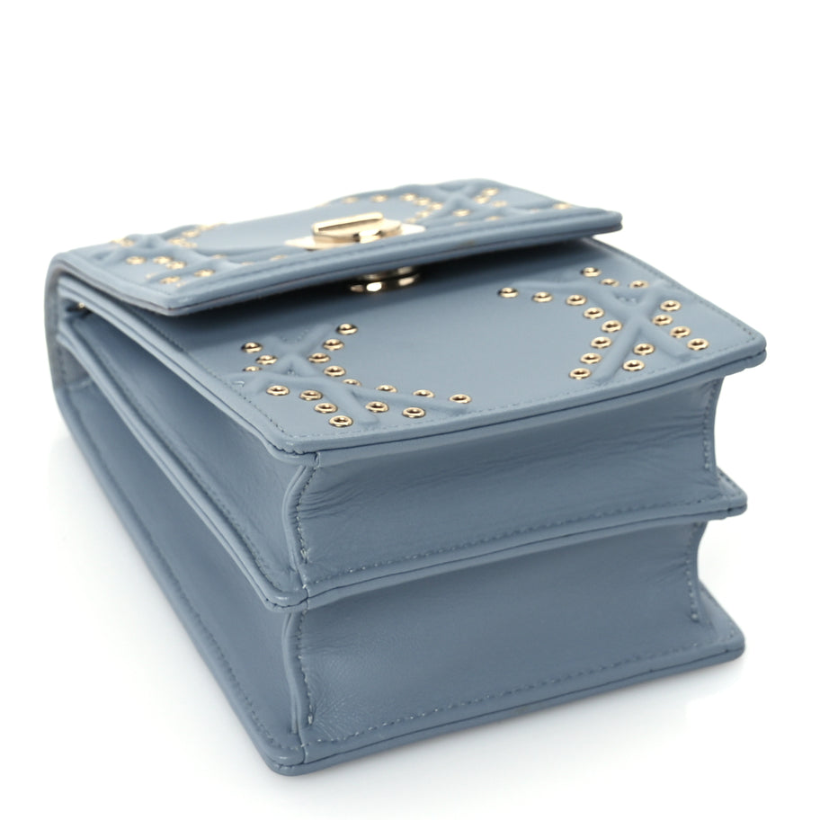 Christian Dior Lambskin Grommet Vertical Diorama Sky Blue Image 3