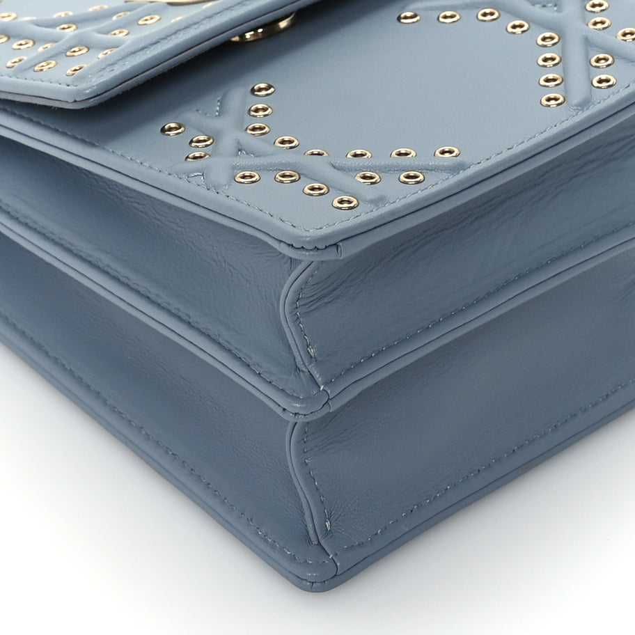 Christian Dior Lambskin Grommet Vertical Diorama Sky Blue Image 7