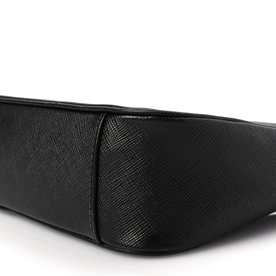 Prada Saffiano Lux Re-Edition 2005 Shoulder Bag Black Image 8