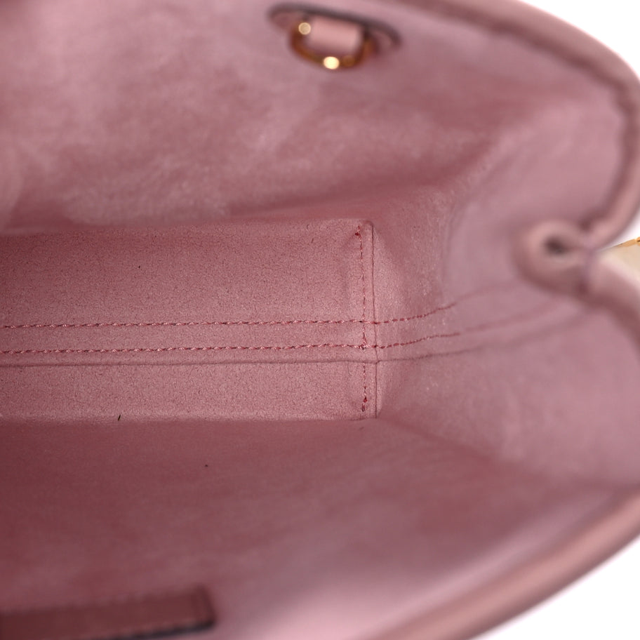 Gucci Gilbert Calfskin Jumbo GG Embossed Super Mini Tote Bag Porcelain Rose Image 4