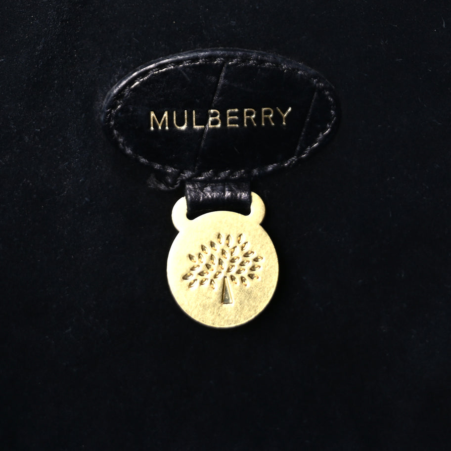 Mulberry Calfskin Crocodile Embossed Bayswater  Black Image 5