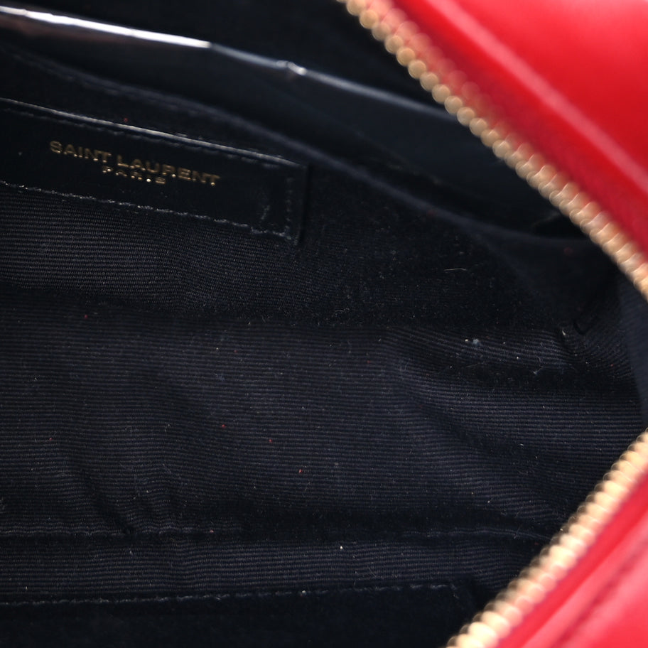 Saint Laurent Calfskin Matelasse Monogram Lou Belt Bag Rouge Eros Image 4
