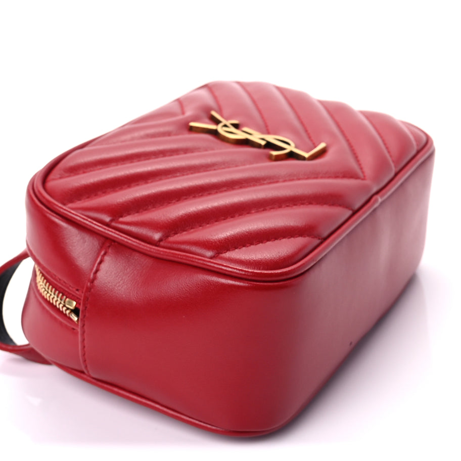 Saint Laurent Calfskin Matelasse Monogram Lou Belt Bag Rouge Eros Image 7