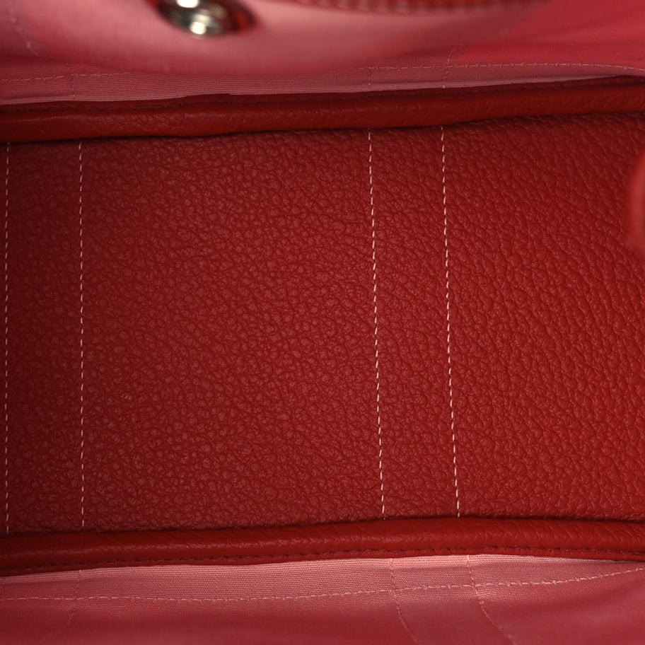 Hermes Toile Militaire Vache Country Garden Party Tote 30  Rose Sakura Rouge Duchesse Image 4
