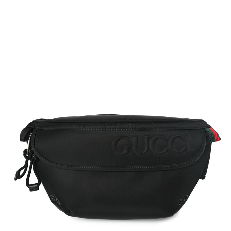  Gucci Nylon Large Logo Belt Bag Black