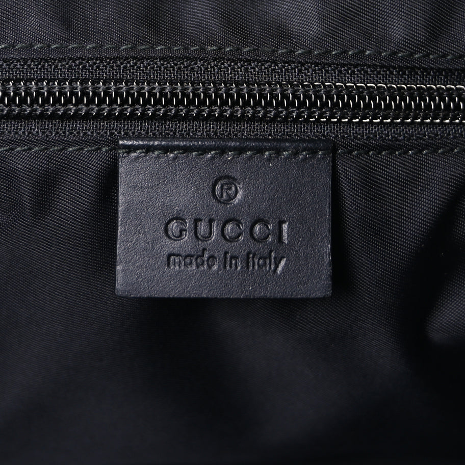 Gucci GG Supreme Monogram Web Medium Zippered Tote  Beige Black Image 5