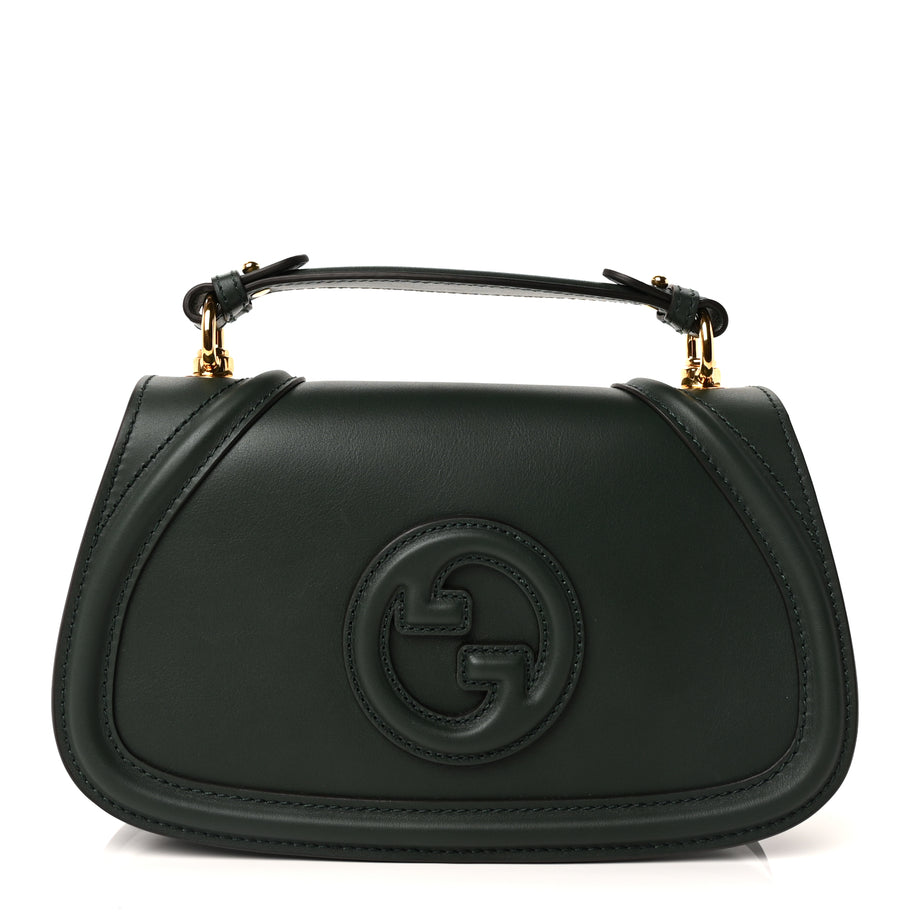 Gucci Roxy Calfskin Medium Blondie Top Handle Bag Green Image 1