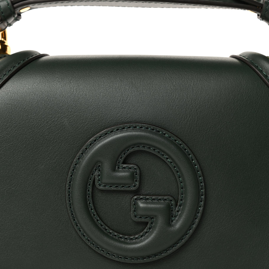 Gucci Roxy Calfskin Medium Blondie Top Handle Bag Green Image 6