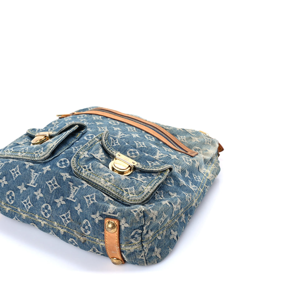 Louis Vuitton Denim Baggy GM Blue Image 8