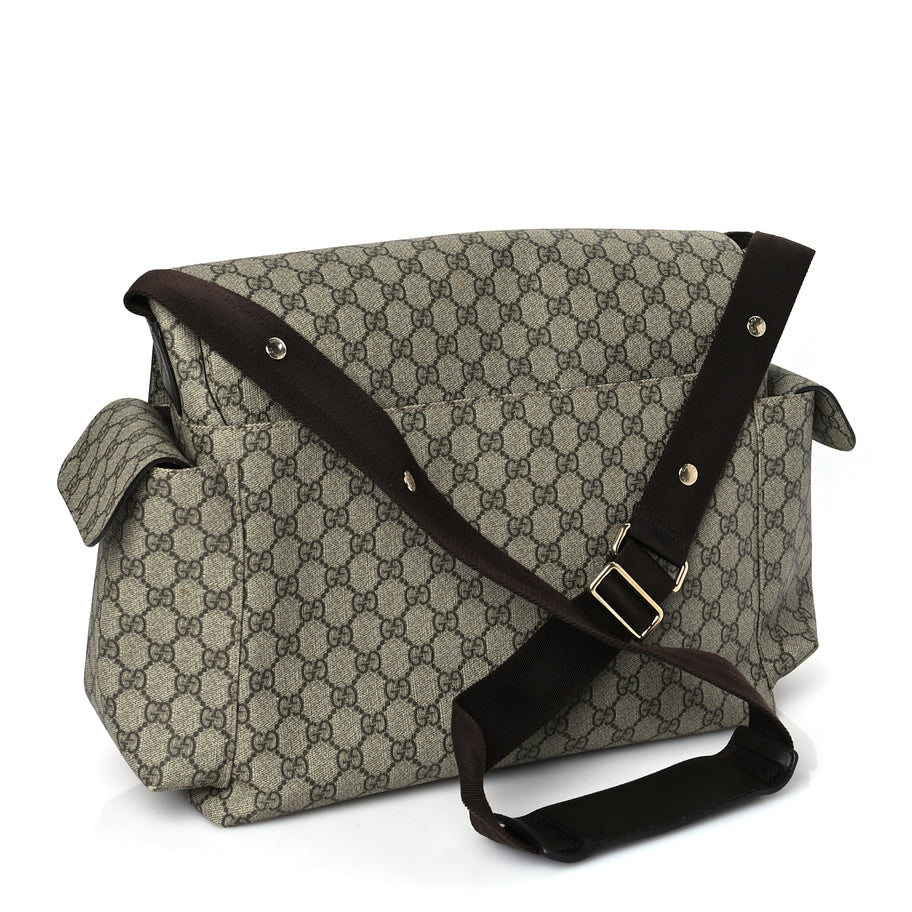 Gucci GG Plus Monogram Messenger Diaper Bag Dark Brown Image 2