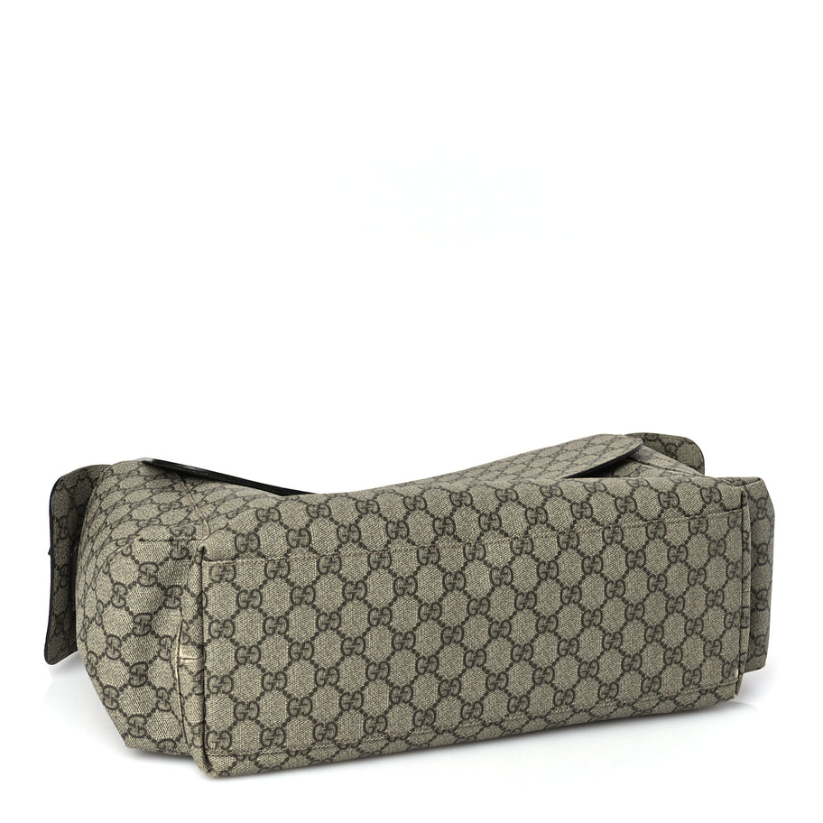 Gucci GG Plus Monogram Messenger Diaper Bag Dark Brown Image 3