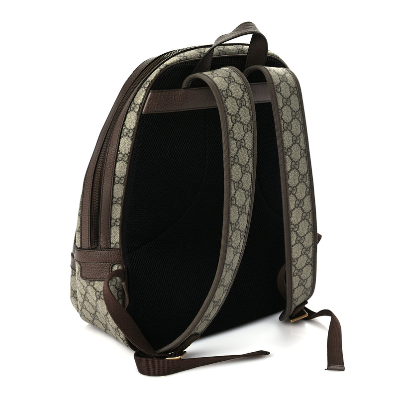  Gucci GG Supreme Monogram Medium Ophidia Day Backpack Brown