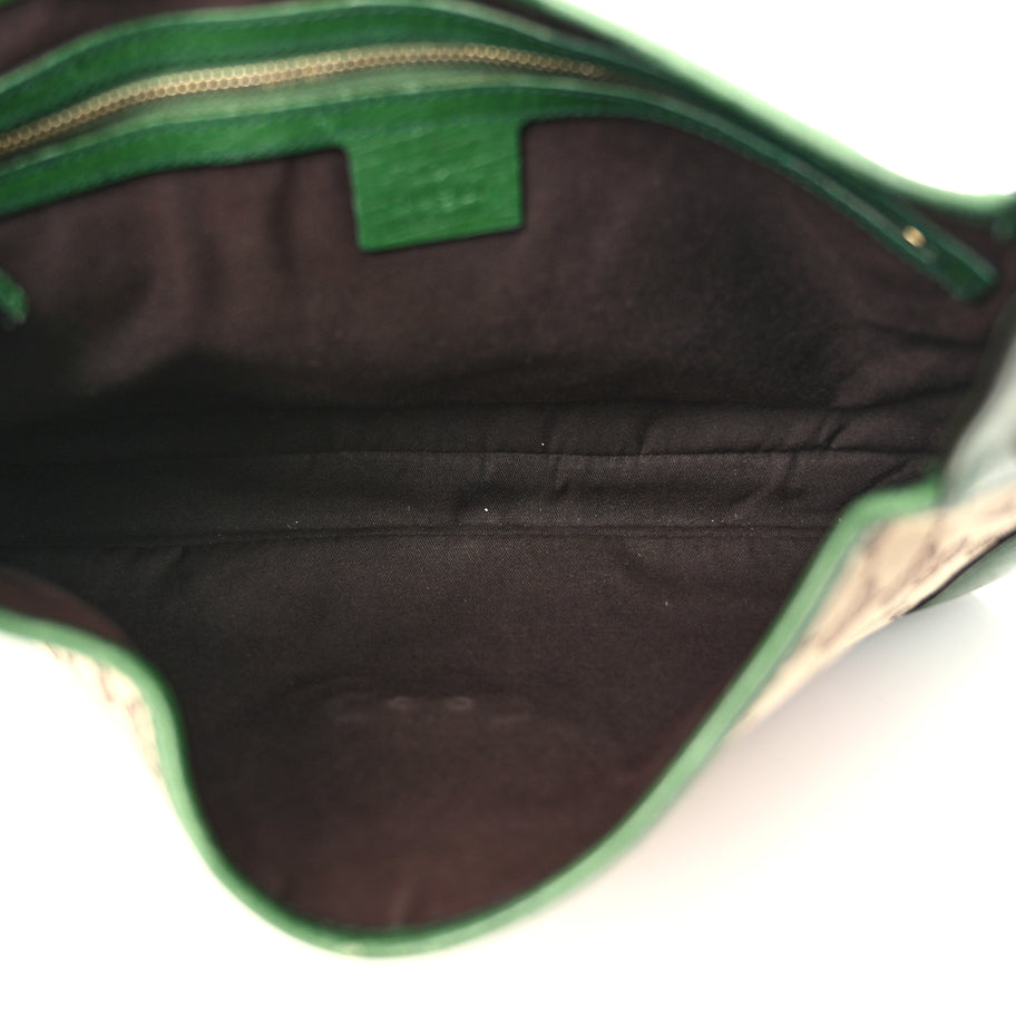 Gucci Monogram Web Junco Small Hobo Green Image 4