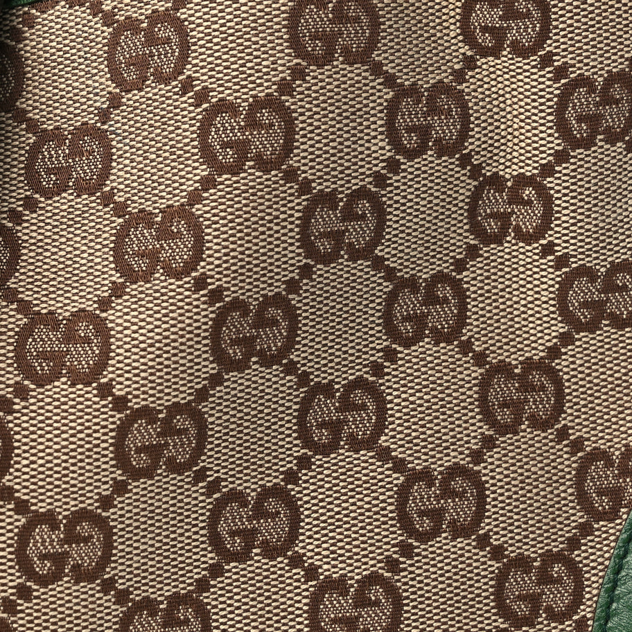 Gucci Monogram Web Junco Small Hobo Green Image 7