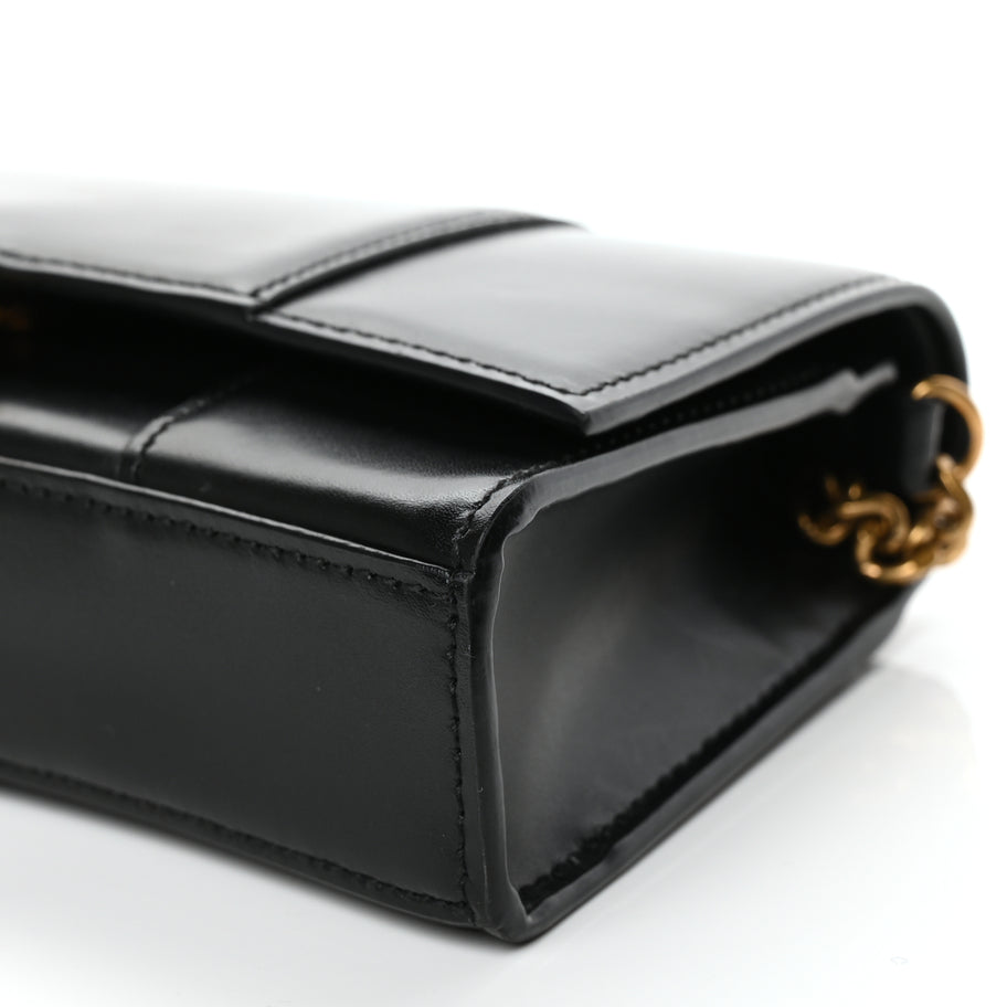 Balenciaga Shiny Box Calfskin Hourglass Chain Bag Black Image 8