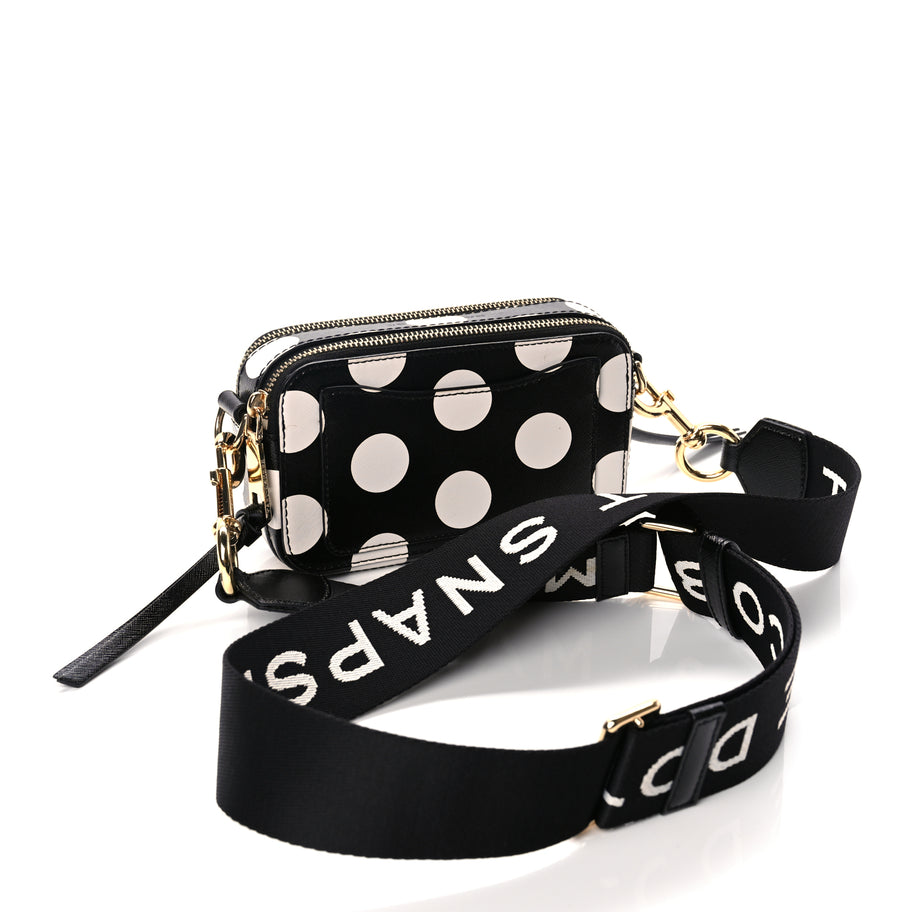 Marc Jacobs Saffiano The Dot Snapshot Camera Bag Black White Image 2