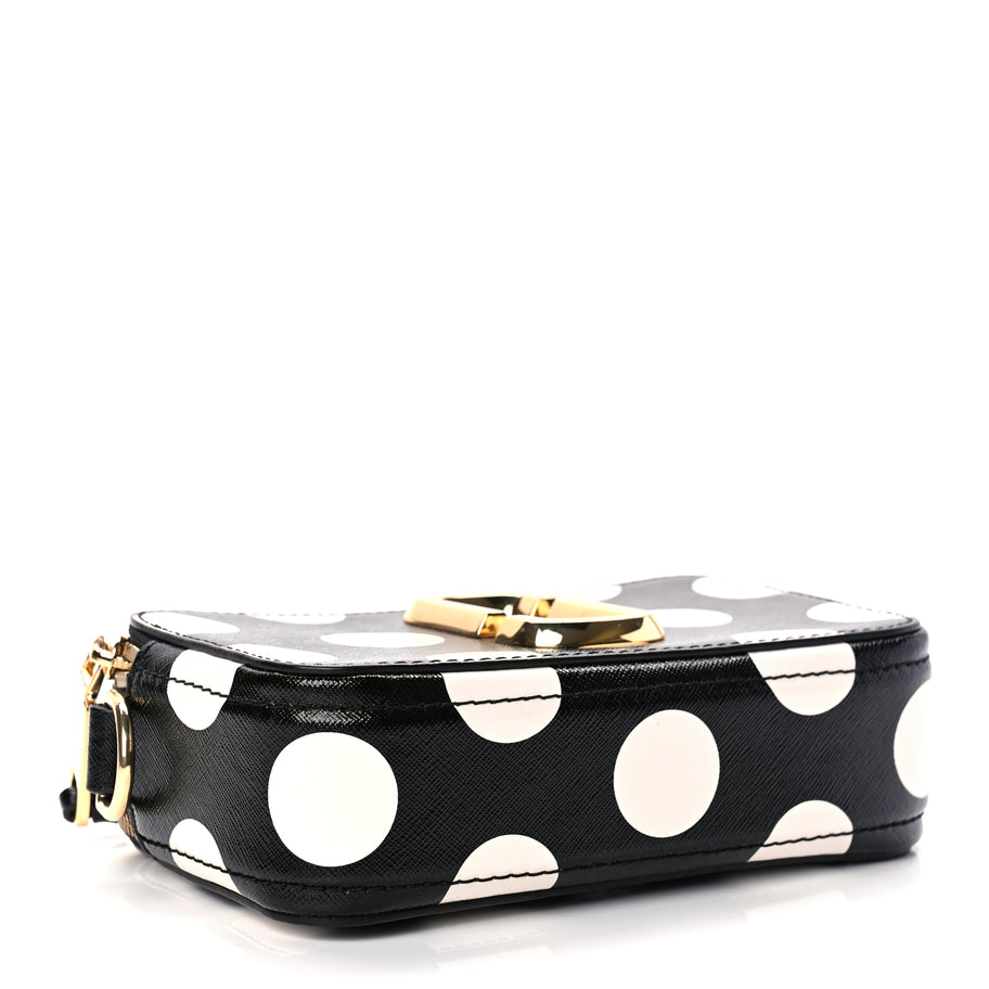 Marc Jacobs Saffiano The Dot Snapshot Camera Bag Black White Image 3
