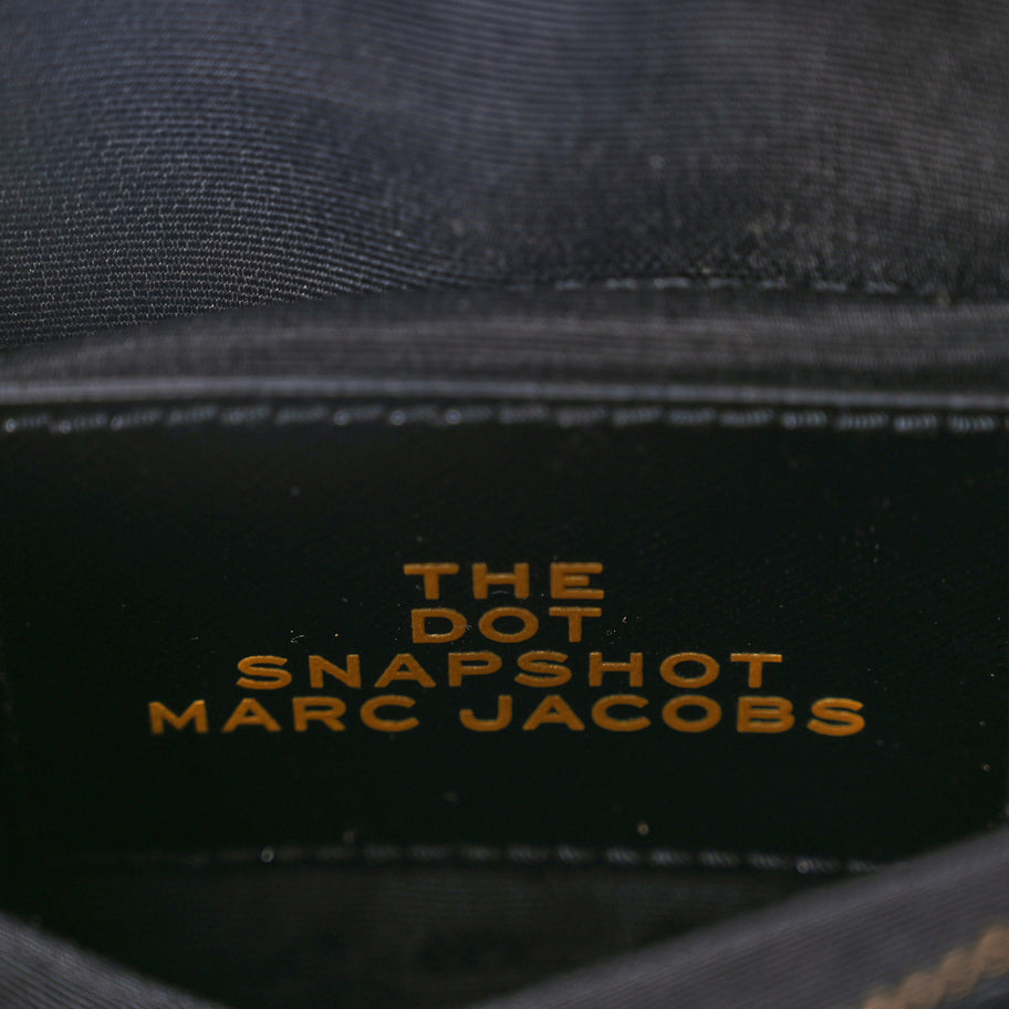 Marc Jacobs Saffiano The Dot Snapshot Camera Bag Black White Image 5