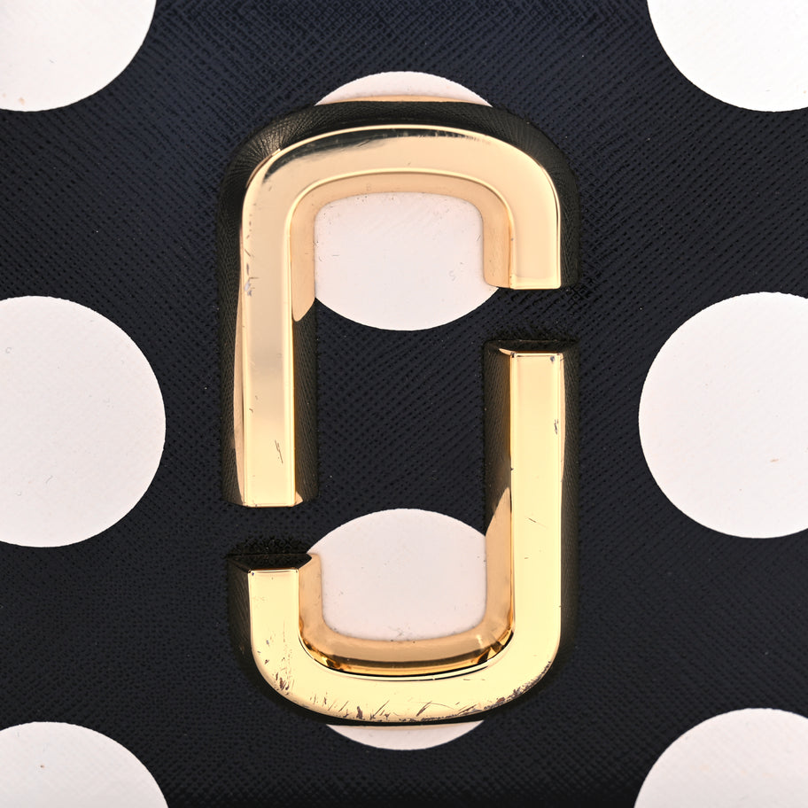 Marc Jacobs Saffiano The Dot Snapshot Camera Bag Black White Image 6