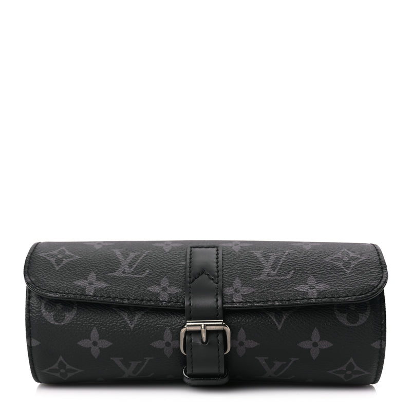  Louis Vuitton Monogram Eclipse 3 Watch Travel Case