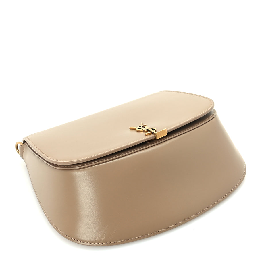 Saint Laurent Box Calfskin Mini Voltaire Top Handle Bag  Dark Cork Image 3