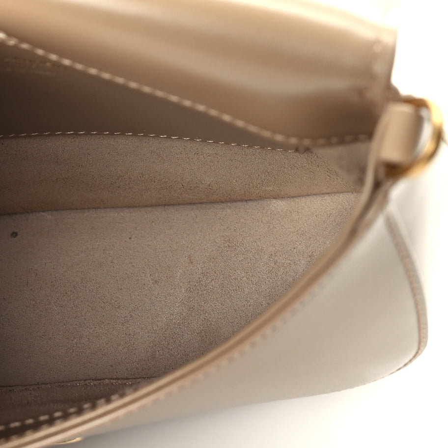 Saint Laurent Box Calfskin Mini Voltaire Top Handle Bag  Dark Cork Image 4