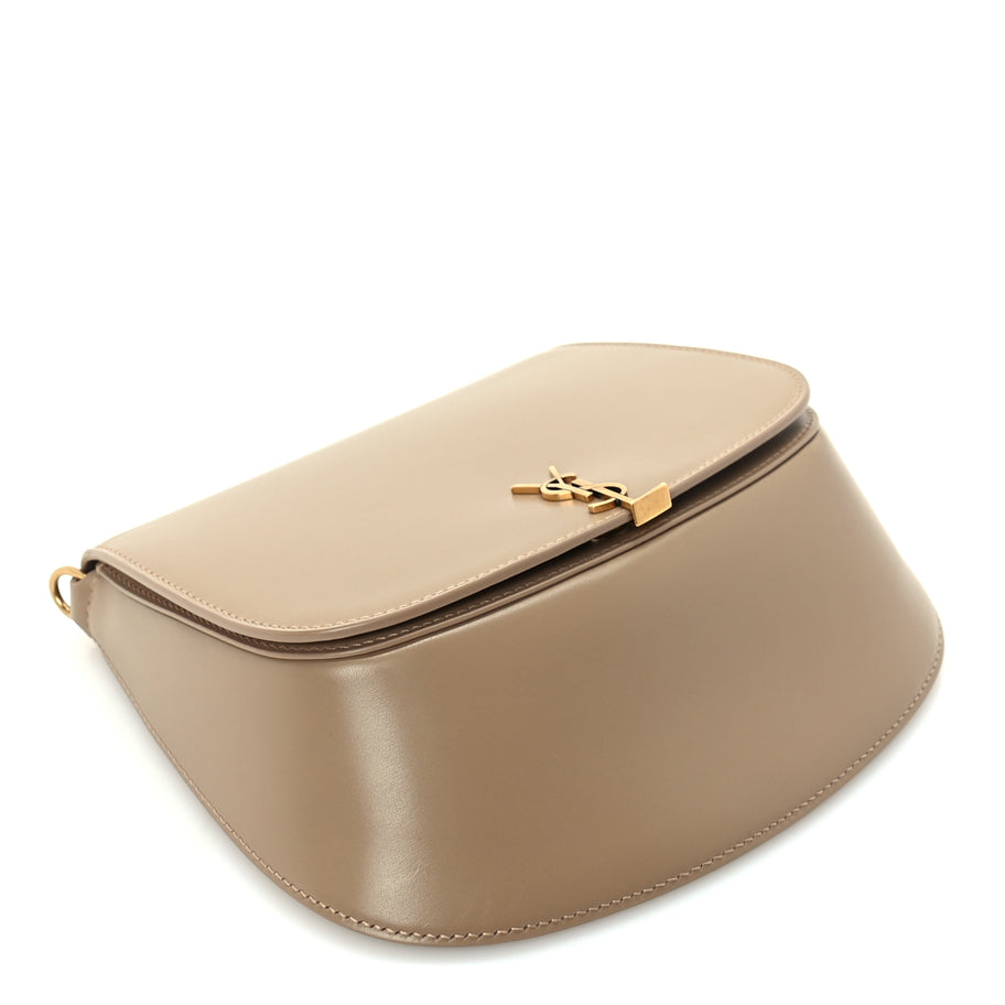 Saint Laurent Box Calfskin Mini Voltaire Top Handle Bag  Dark Cork Image 7