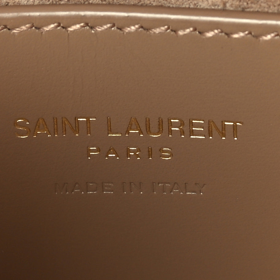 Saint Laurent Box Calfskin Mini Voltaire Top Handle Bag  Dark Cork Image 8